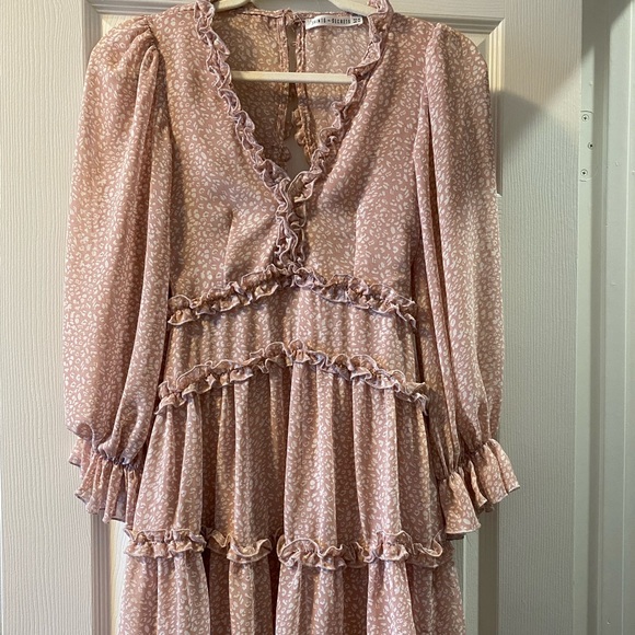 Dresses & Skirts - Long sleeve ruffle dress pink